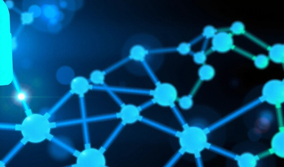 Gráfico abstracto de flujo de datos y comunicación segura.