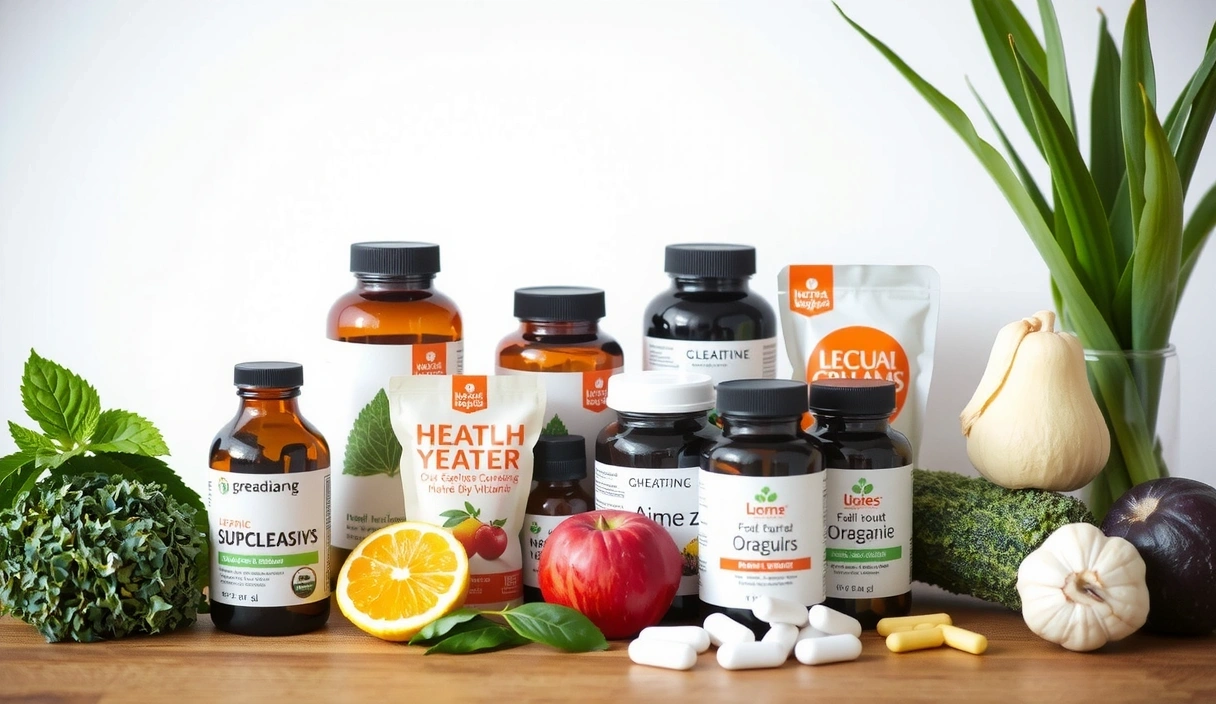 Surtido de suplementos naturales y vitaminas de alta calidad en Vitaminaszaragozavb, mostrando una variedad de frascos y paquetes con ingredientes orgánicos y naturales.